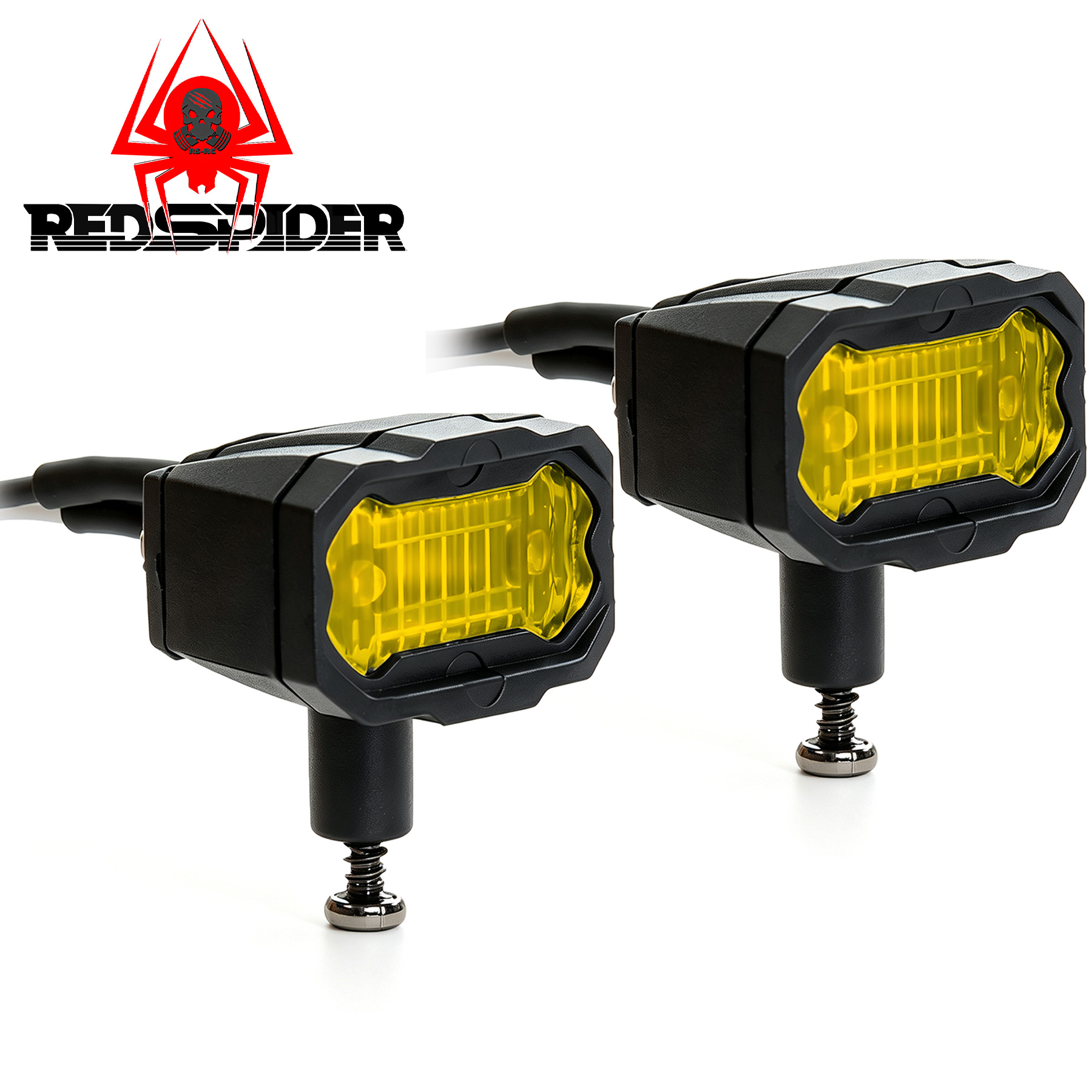 Rc Hobby Jeep Wrangler - RED SPIDER 2個入り 1/10 RCクローラーミニカー ルーフライト