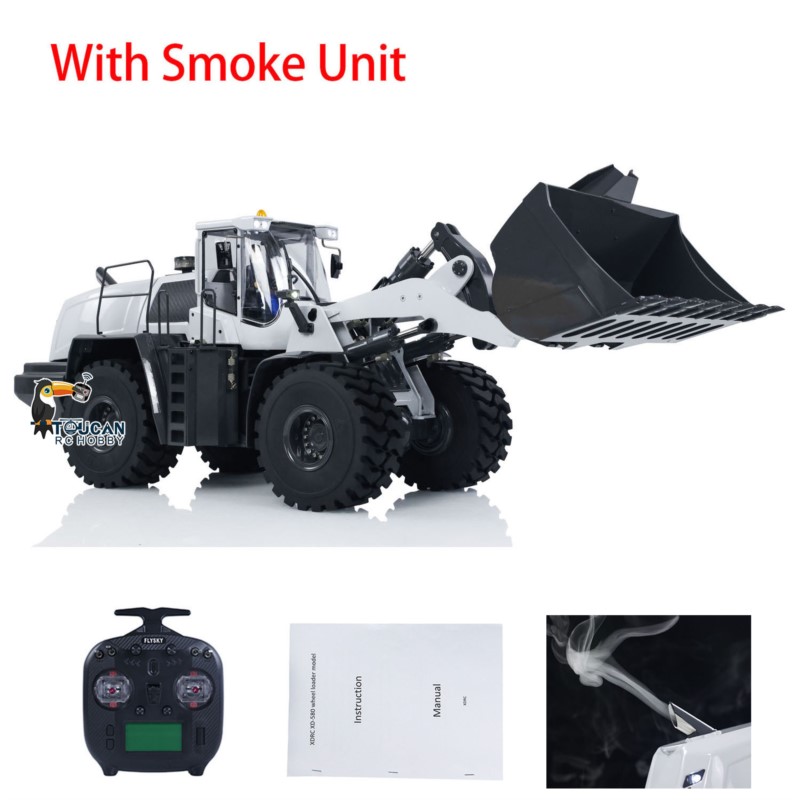 Rc Hobby Trucks - RC XDRC 580 RCホイールローダー油圧式金属製リモコンカー 1/14スケール塗装済み組み立て済みモデル サウンドライトセット付きおもちゃ