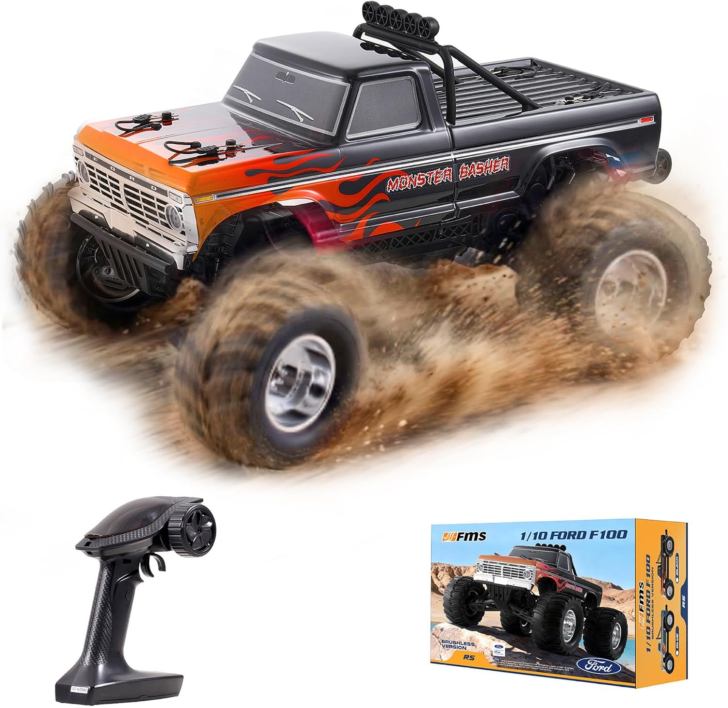 Rc Hobby Grade Monster Truck - 1/10 フォード F-100 ブラシレス モンスタートラック 公式ライセンス取得済み