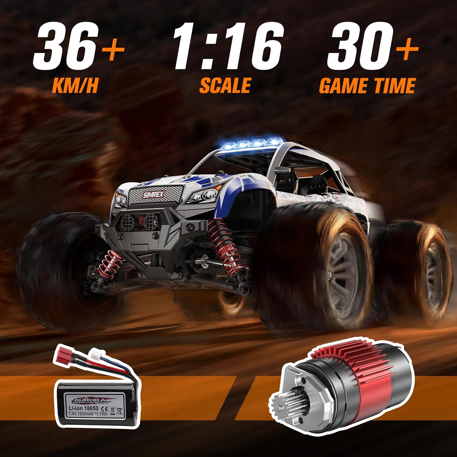 1/16スケール ホビーグレード 4WD ラジコン モンスタ - Rc Hobby Grade Monster Truck のレビューと価格