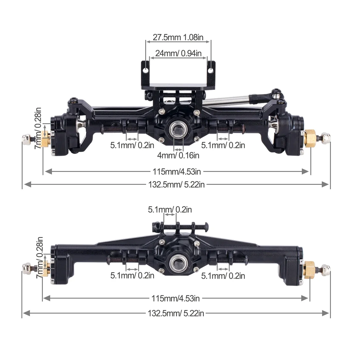 アルミニウム CNC ポータルアクスル + 10mm レイダ - Rc Hobby Crawler のレビューと価格