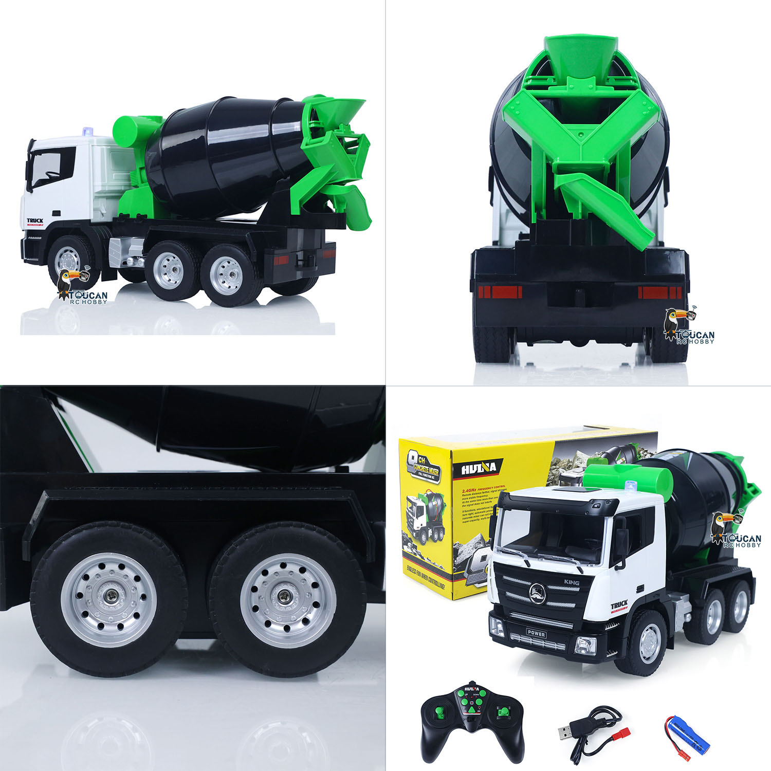 HUINA-子供用電気ミキサートラック,おもちゃ,rcコンク - Rc Hobby Trucks のレビューと価格