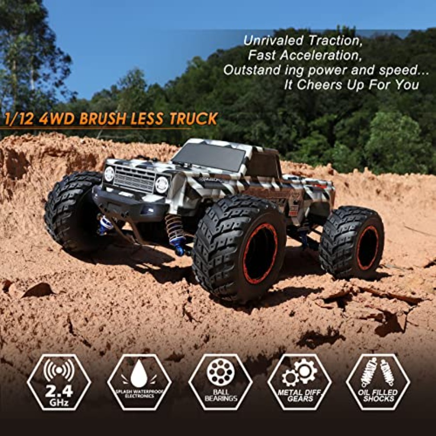 大人と男の子向けの4X4オフロードRCモンスタートラック、ブ - Rc Hobby Grade Monster Truck のレビューと価格