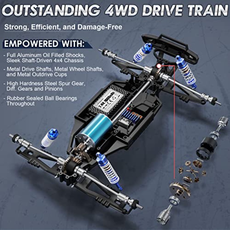 大人と男の子向けの4X4オフロードRCモンスタートラック、ブ - Rc Hobby Grade Monster Truck のレビューと価格