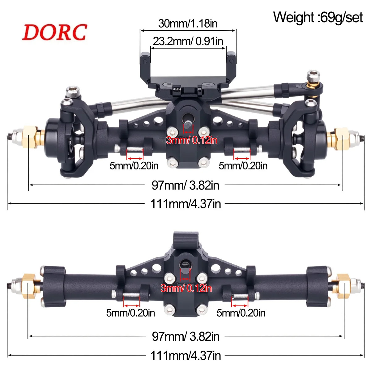 SCX24 1/24用プラスチック製アクスルセット（サーボマ - Rc Hobby Crawler のレビューと価格