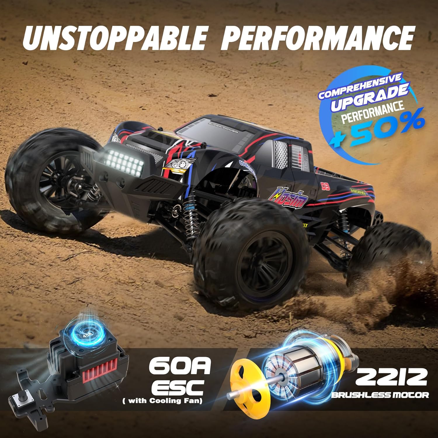 ブラシレス1:10 RCモンスタートラック、大人と男の子向け - Rc Hobby Grade Monster Truck のレビューと価格