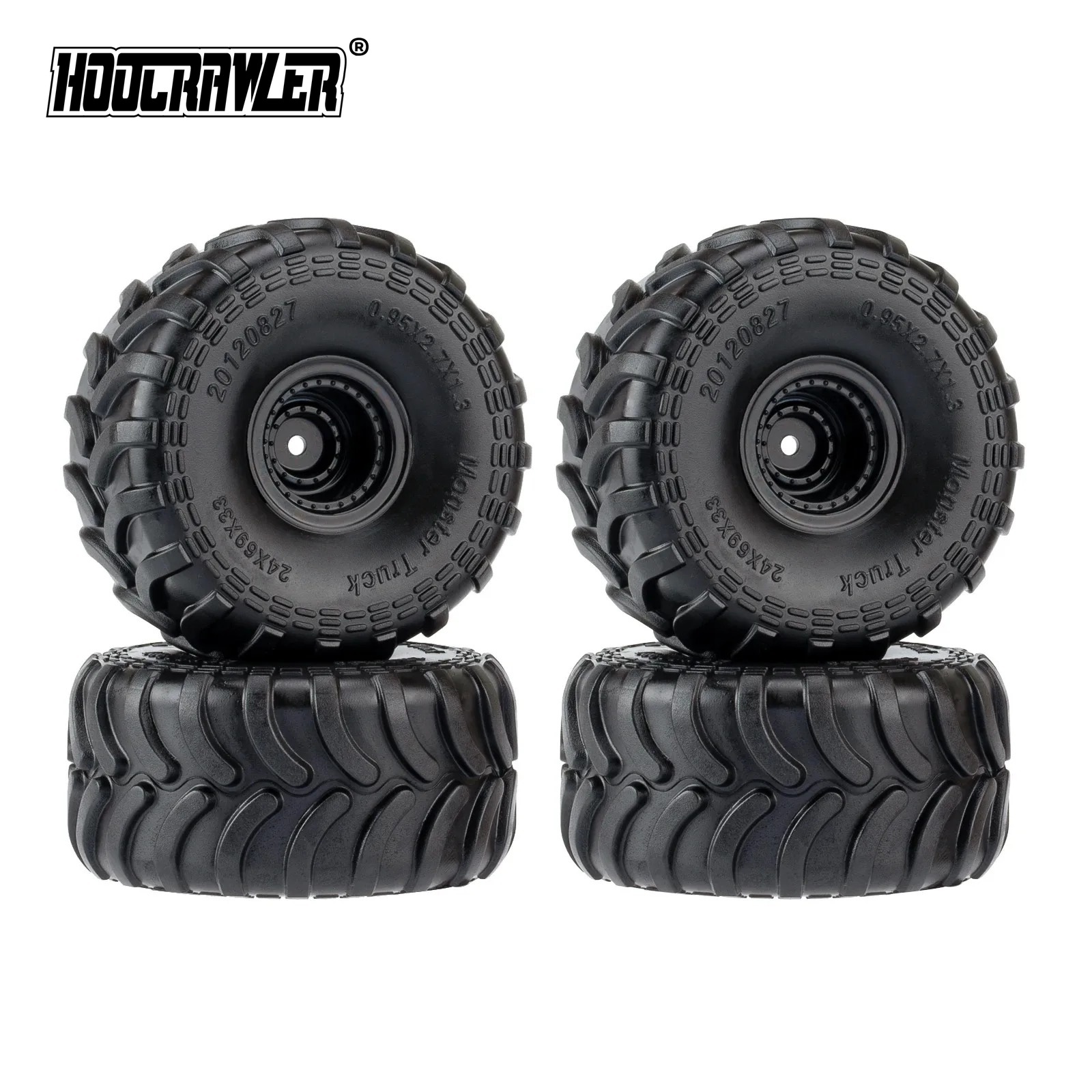 4個入りモンスタートラックタイヤ、ホイールリム付き、1:24 - Rc Hobby Trucks のレビューと価格