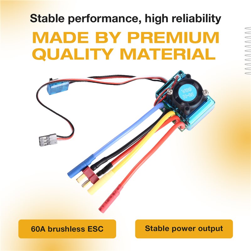 MACH-60A ブラシレス ESC スピードコントローラー - Rc Hobby Motors のレビューと価格